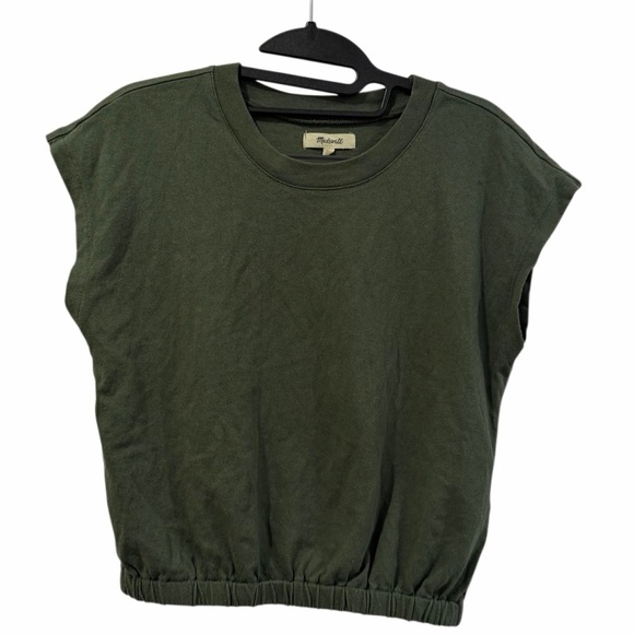 Madewell Tops - Madewell Olive Green Cinched Muscle Tee • 100% Cotton